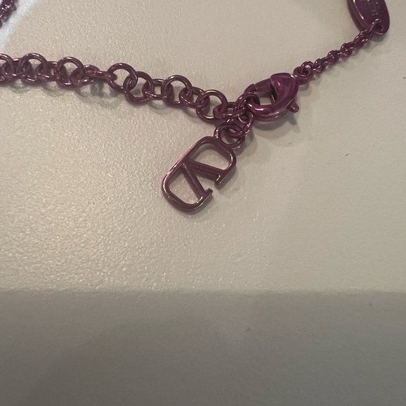 Valentino Garavani Purple Pyramid Pendant Necklace NWT!! - Picture 6 of 6